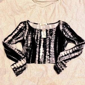 NWT Tie Dye Long Sleeve Crop Top